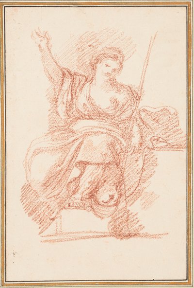 Zittende Allegorische Figuur door Jean Robert Ango