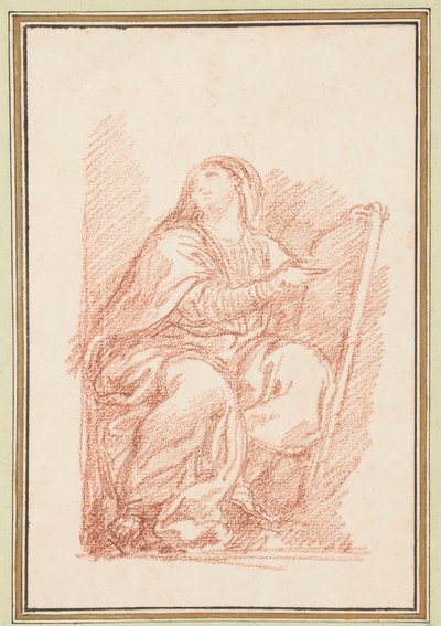 Zittende figuur met tablet door Jean Robert Ango