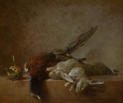 Stilleven met Wild door Jean Baptiste Simeon Chardin