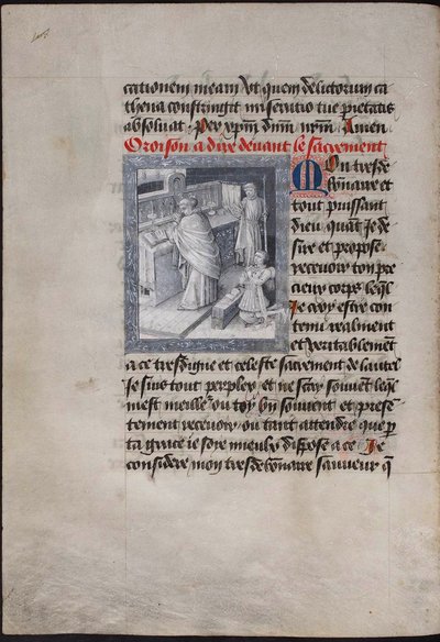 Heilige Mis met Filips de Goede. Het Getijdenboek van Filips van Bourgondië, ca. 1455 door Jean Tavernier
