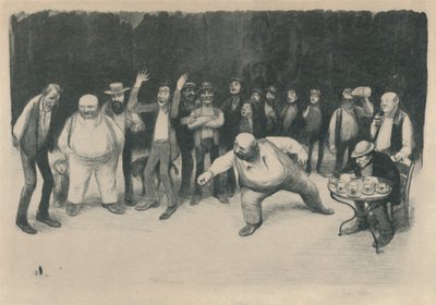 Les Joueurs De Bouchons, 1919 door Jean Veber