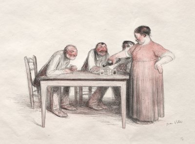 Het Glas Wijn door Jean Veber