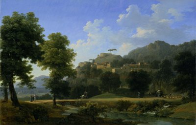 Italiaans landschap door Jean Victor Bertin