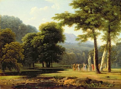 Landschap door Jean Victor Bertin