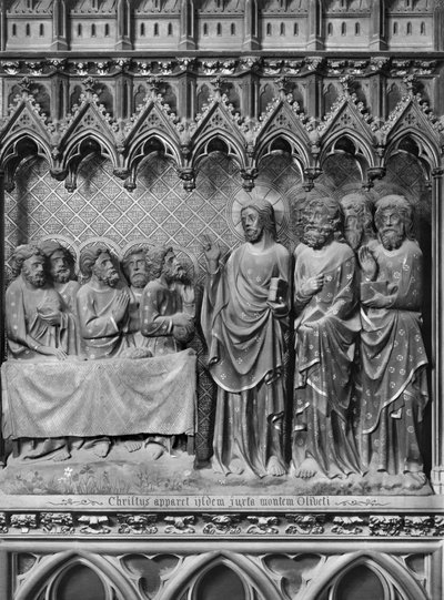 Kathedraal, interieur, koorscherm, Jezus Christus verschijnt op de Olijfberg, ca. 1340-51 door Jean and Jean Le Boutellier Ravy