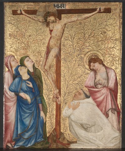 Calvarie met een Kartuizer Monnik, ca.1389-95 door Jean de Beaumetz