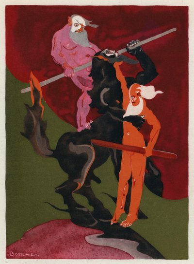 De Liefdesboeken van Ovidius: De woeste Lapithae en het monsterlijke ras van de Centauren door Jean de Bosschere