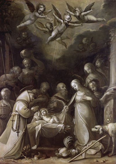 Aanbidding van de Herders, 1636 door Jean de Saint Igny