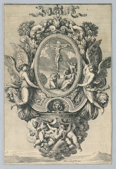 Ontwerp voor wijwatergoten, uit "Inventions Pour Faire des Plaques" door Jean le Pautre