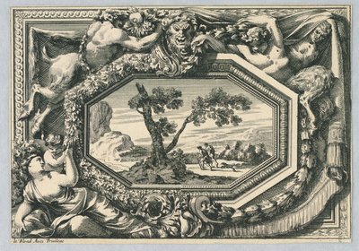 Paneel uit, "Ornements de Paneaux" door Jean le Pautre