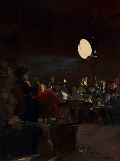 Een avondklas, ca. 1881 door Jean or Jehan Georges Vibert