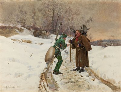 De mier en de sprinkhaan door Jean or Jehan Georges Vibert