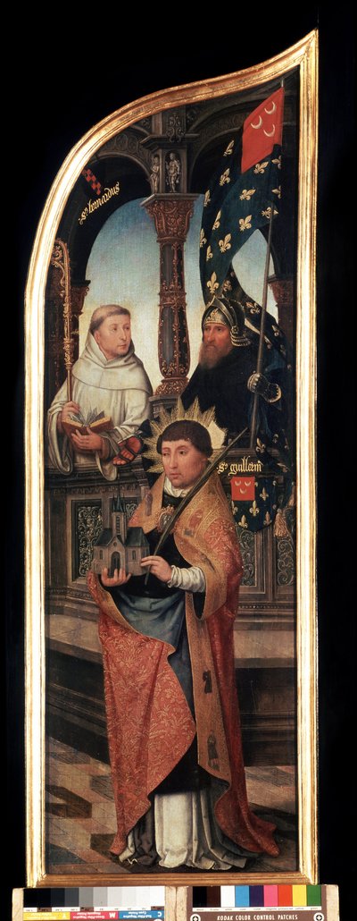 Saint Guillaume van Brussel en Saint Bernard van Clairvaux (detail) door Jean the Elder Bellegambe