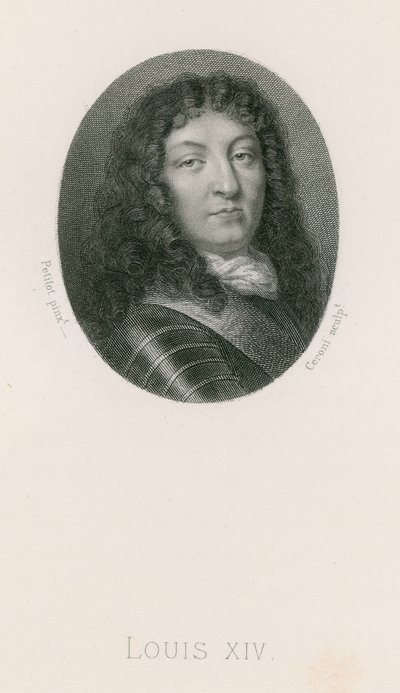 Koning Lodewijk XIV door Jean the Elder Petitot