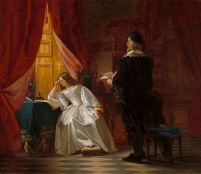Koningin Christina en de Lord High Chancellor Axel Oxenstierna door Jeanette Möller