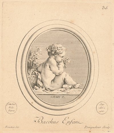 Bacchus kind door Jeanne Antoinette Poisson, marquise de Pompadour after François Boucher after Jacques Guay