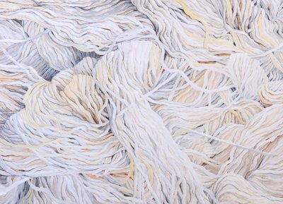 Wolwit, 2013 (gouache op papier) door Jeanne Maze