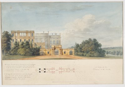 Een ontwerp voor de ingang van het hof, Chatsworth door Jeffry Wyatville