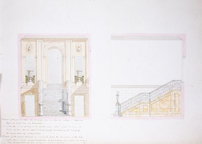 Ontwerp voor de Painted Hall, Chatsworth door Jeffry Wyatville