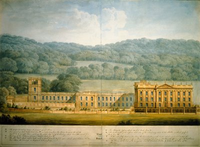 De westelijke voorgevel van Chatsworth House door Jeffry Wyatville