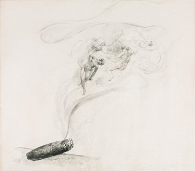 In de rook door Jehan Georges Vibert