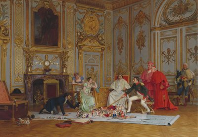 Napoleon Plant Zijn Kroning door Jehan Georges Vibert