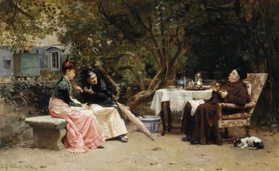 De berisping, 1874 door Jehan Georges Vibert
