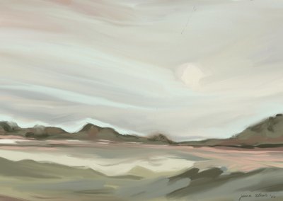Rustig abstract landschap door Jenna Alheit