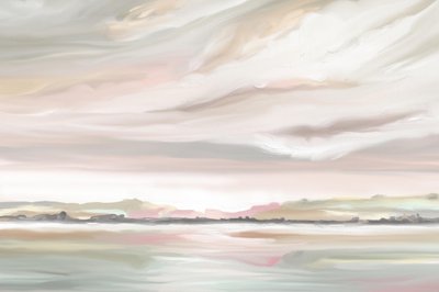 Rustig pastelkleurig landschap door Jenna Alheit