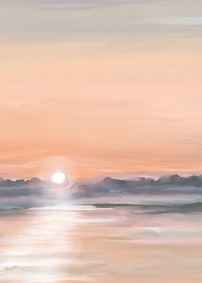Rustige weerspiegeling bij zonsondergang door Jenna Alheit