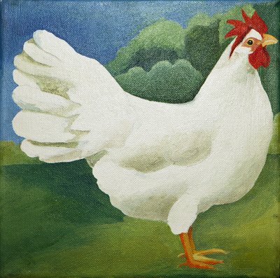 Haan, 2013 (acryl op doek) door Jennifer Abbott