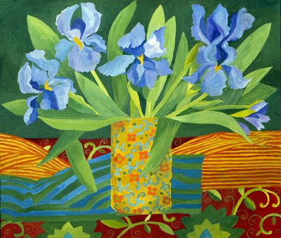 Iris, 2014 (acryl op doek) door Jennifer Abbott