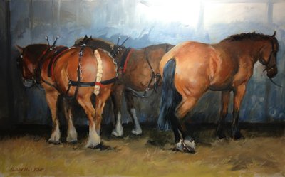 Paarden - Zware Paarden - Chertsey Show, 2012 door Jennifer Wright
