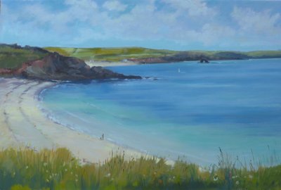 Thurlestone Beach, kalme zomerdag, 2016 door Jennifer Wright