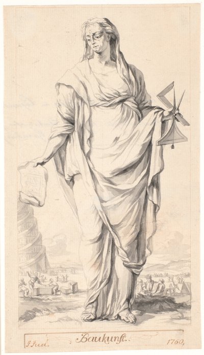 Allegorie op de bouwkunst door Jens Juel
