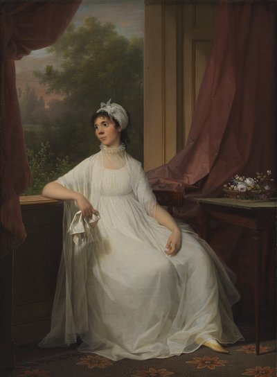 Portret van Gertrud Hage, geboren Heitmann door Jens Juel