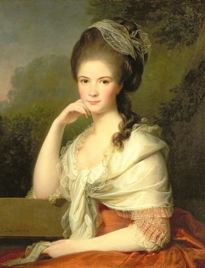 Portret van een vrouw door Jens Juel