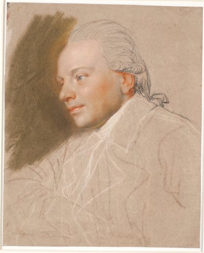 Portret van een jongere heer, onvoltooid door Jens Juel