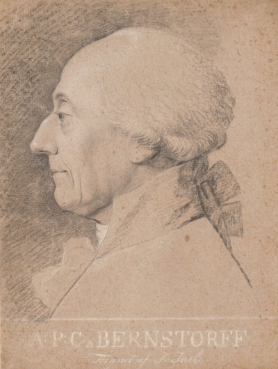 Portret van staatsman A.P. Bernstorff door Jens Juel