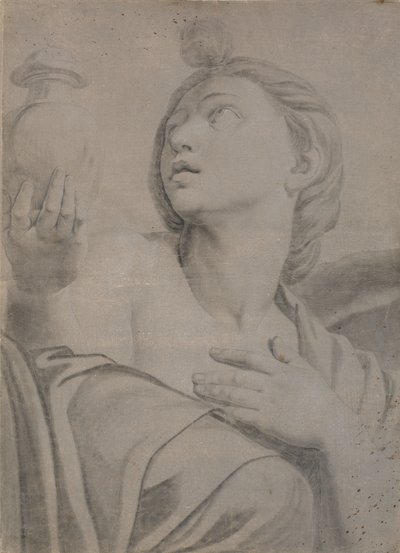 Psyche brengt Venus de kruik van Persephone met de toverdrank door Jens Juel
