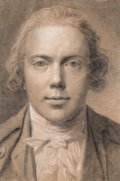 Zelfportret, borstbeeld en face door Jens Juel
