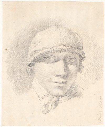 Zelfportret als jongeman door Jens Juel
