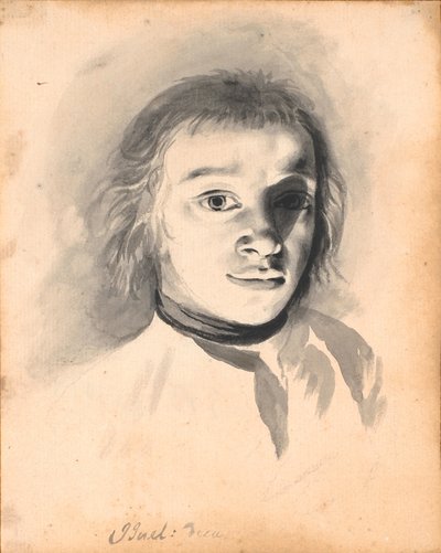 Zelfportret bij kunstlicht door Jens Juel
