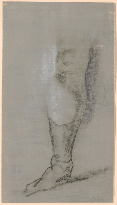 Studie voor het Rybergs familieportret; rechterbeen van Johan Christian Ryberg door Jens Juel