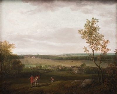 Uitzicht op het platteland bij Jægerspris door Jens Juel