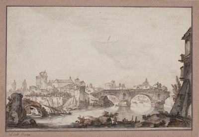 Capriccio met onder andere Ponte Rotto. Rome door Jens Petersen Lund