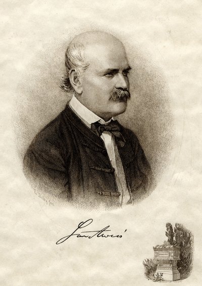 Portret van Ignaz Philipp Semmelweis 1818-1865 door Jenö Eugen Doby