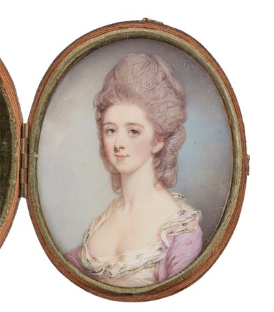 Portretminiatuur van een dame door Jeremiah Meyer