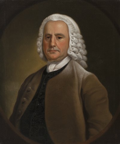 Portret van een man, waarschijnlijk Isaac Holmes, ca. 1755 door Jeremiah Theus