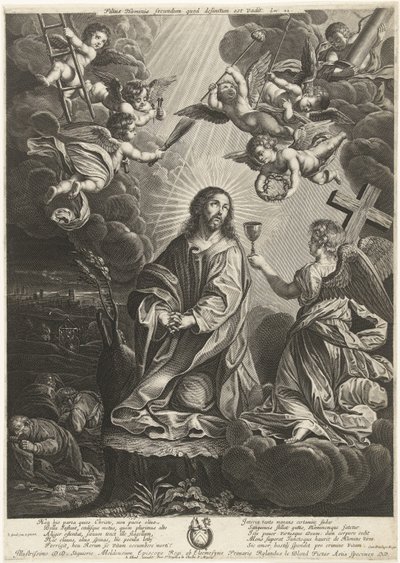 Christus in de hof van Getsemane door Jeremias Falck